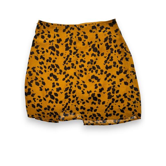 Blue Rain X Francesca's Mustard Yellow Leopard Print Tube Top Size Small - Picture 10 of 11